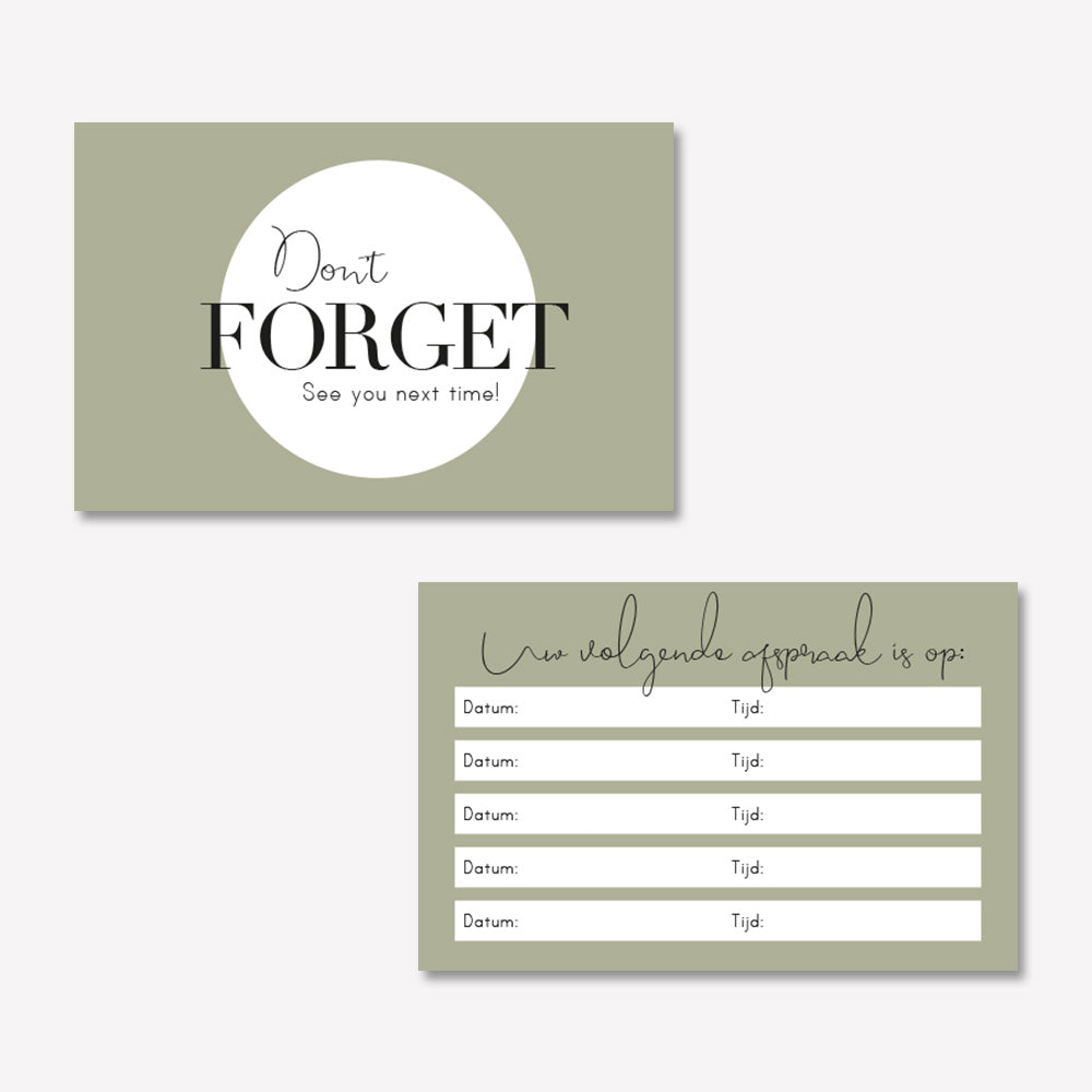 Afsprakenkaartje Elegant