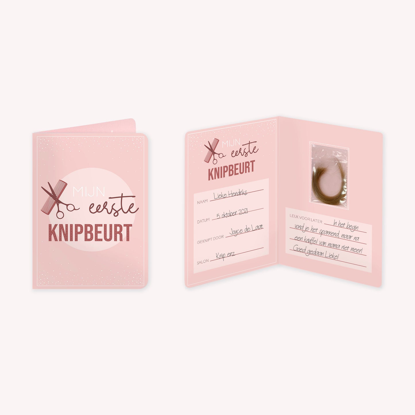 Haarlok Kaarten Roze