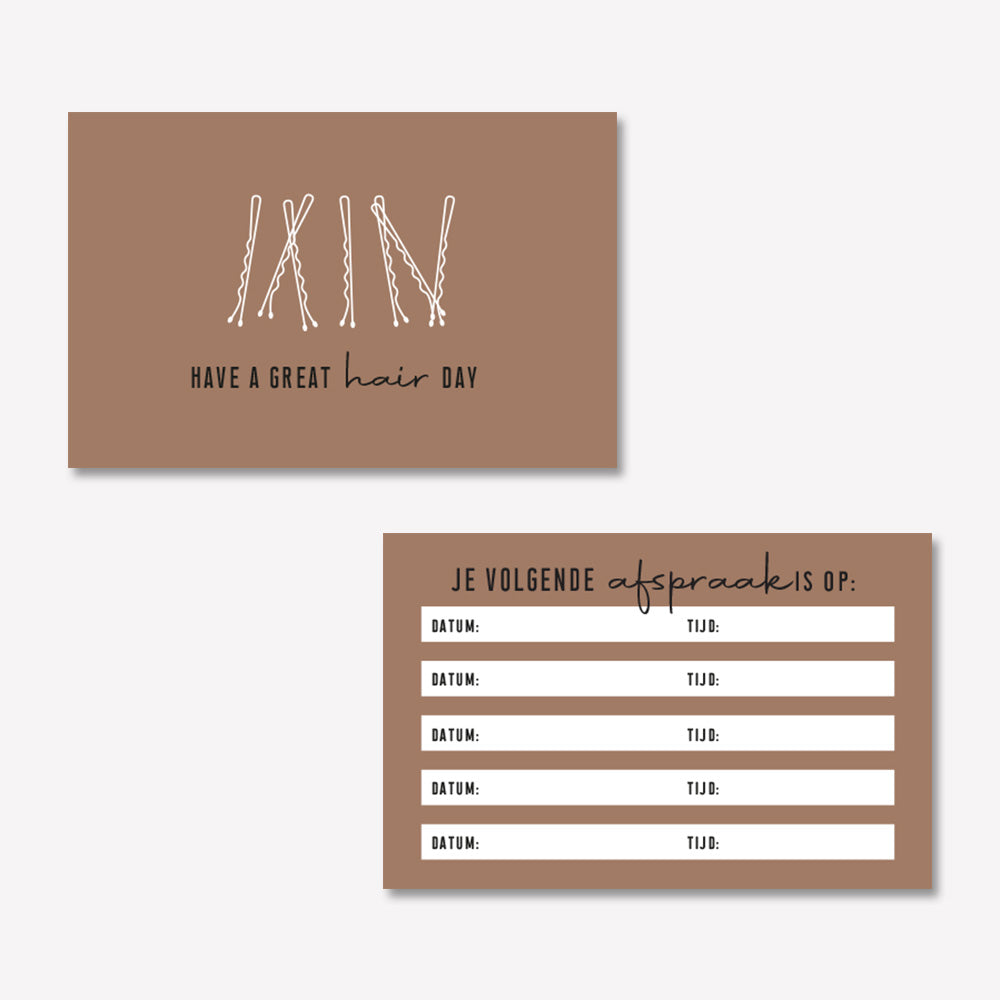 Afsprakenkaartje Classy