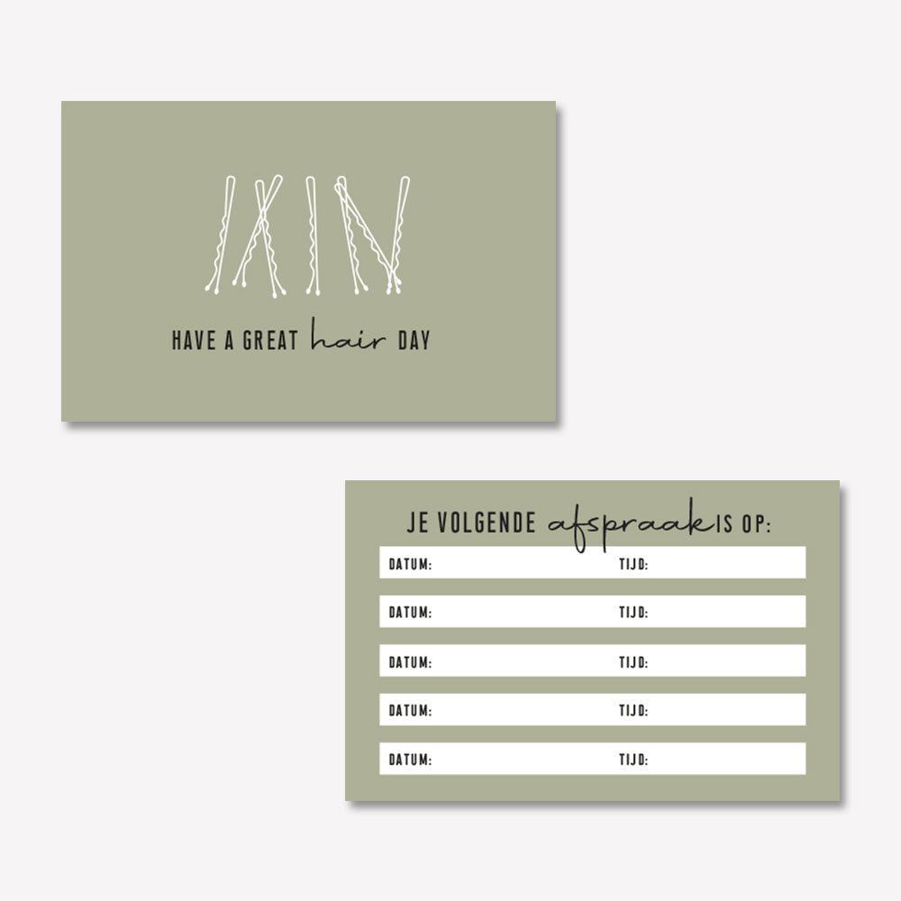 Afsprakenkaartje Classy