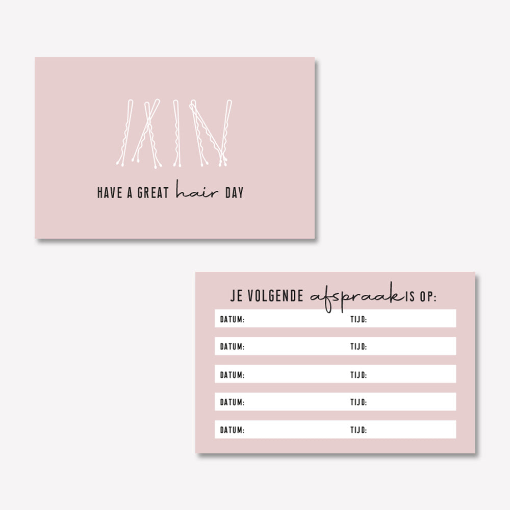 Afsprakenkaartje Classy