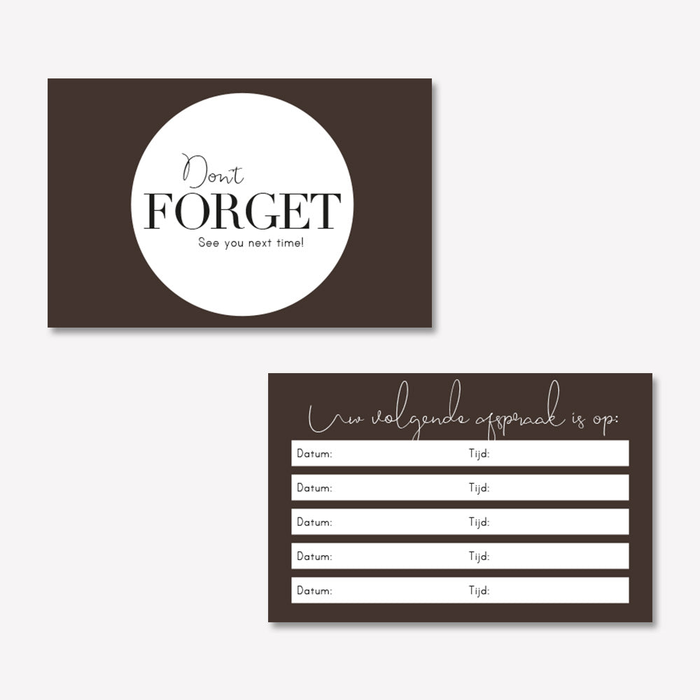Afsprakenkaartje Elegant