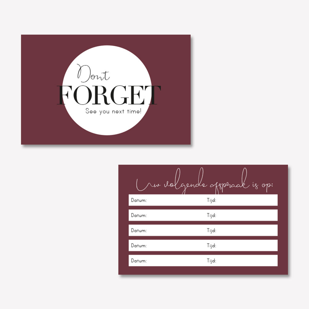 Afsprakenkaartje Elegant
