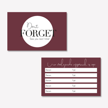 Afsprakenkaartje Elegant