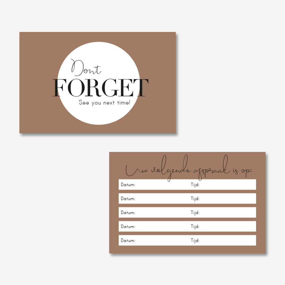 Afsprakenkaartje Elegant