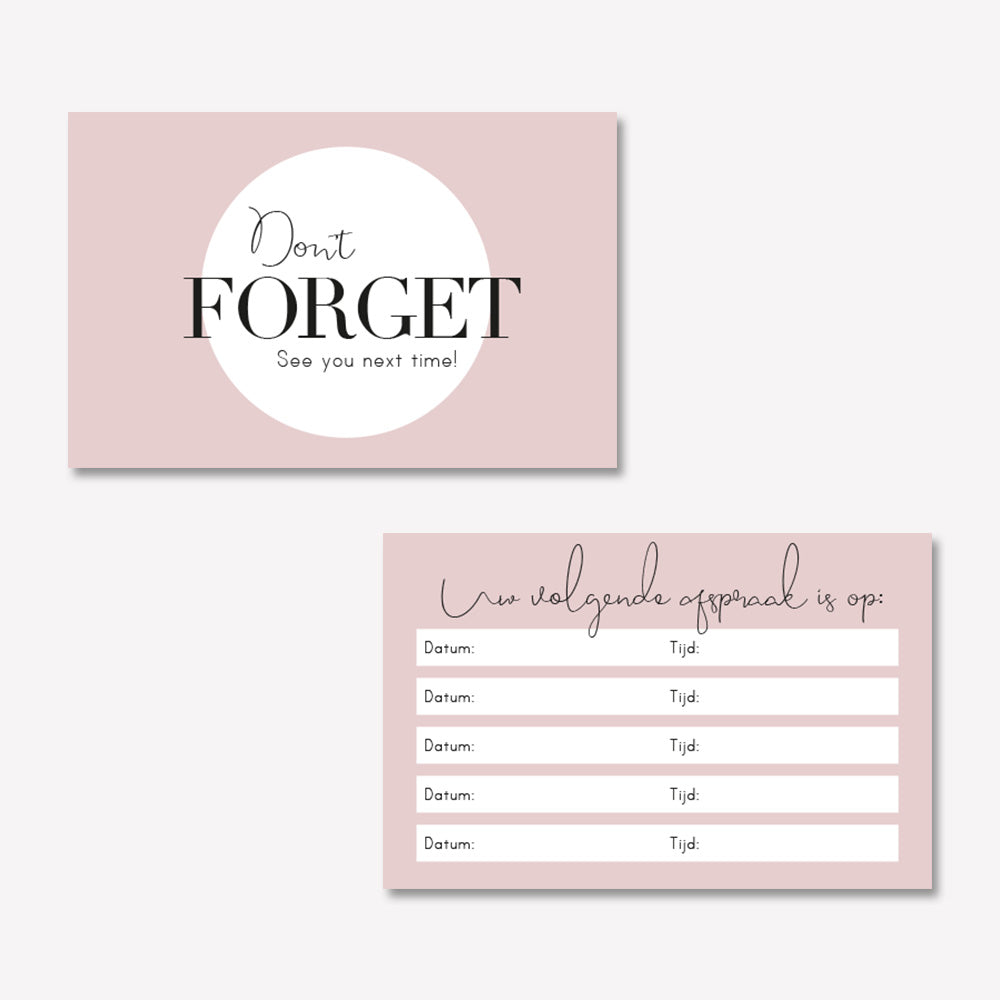 Afsprakenkaartje Elegant