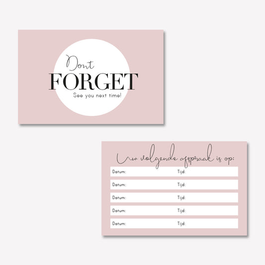 Afsprakenkaartje Elegant