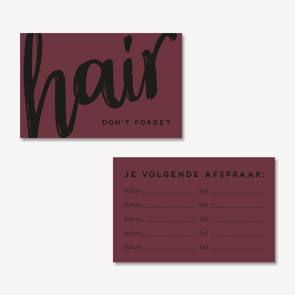 Afsprakenkaartje Trendy