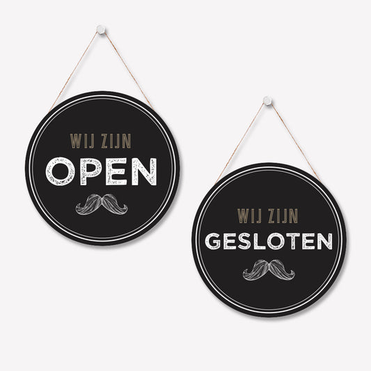 Open/gesloten bordje Barber