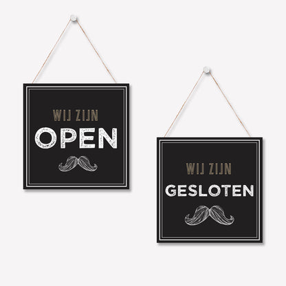 Open/gesloten bordje Barber