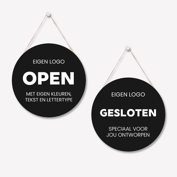 Open/gesloten bordje op maat
