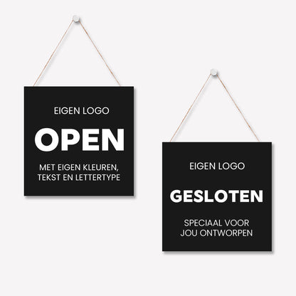 Gepersonaliseerd Open/gesloten bordje