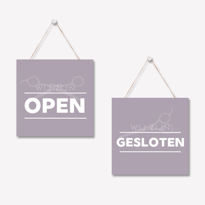 Open/gesloten bordje Modern