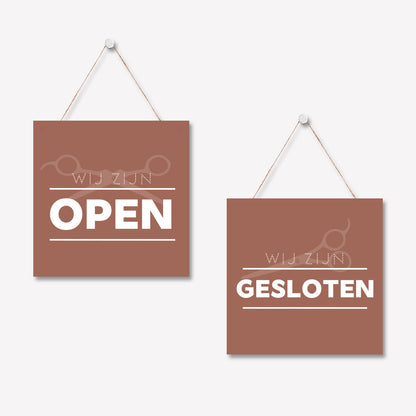 Open/gesloten bordje Modern