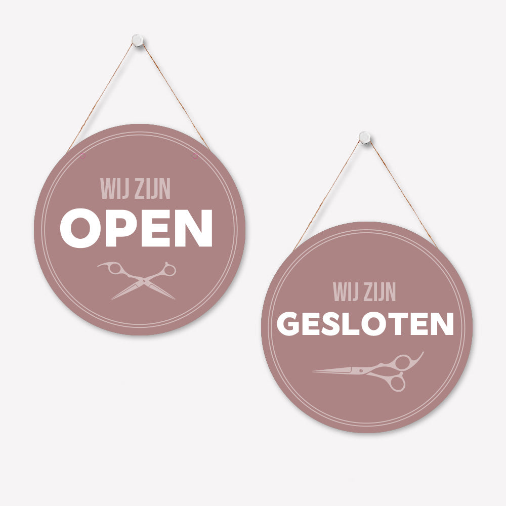 Open/gesloten bordje R Basic Roze