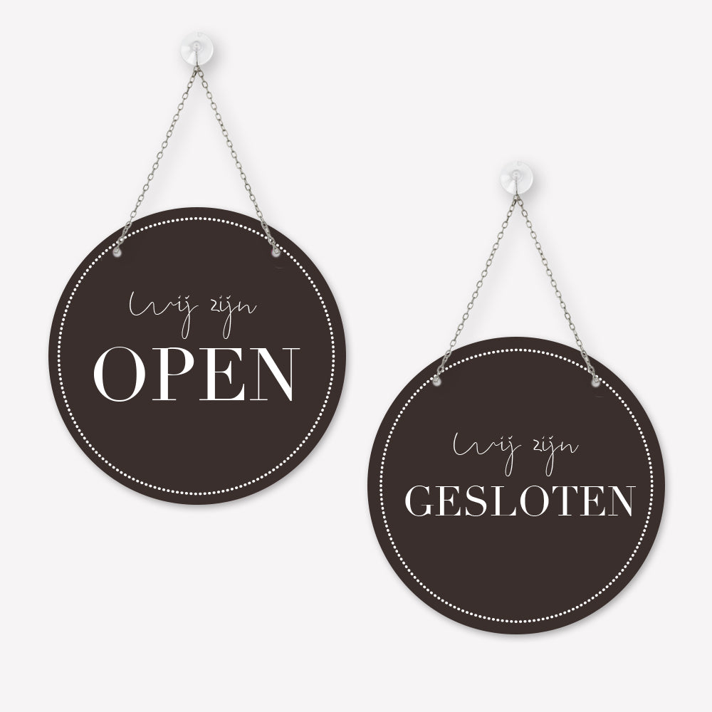 Open/gesloten bordje Elegant