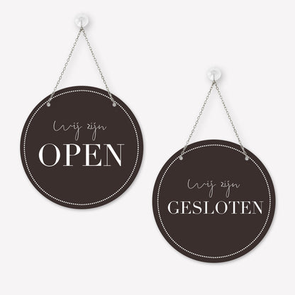 Open/gesloten bordje Elegant