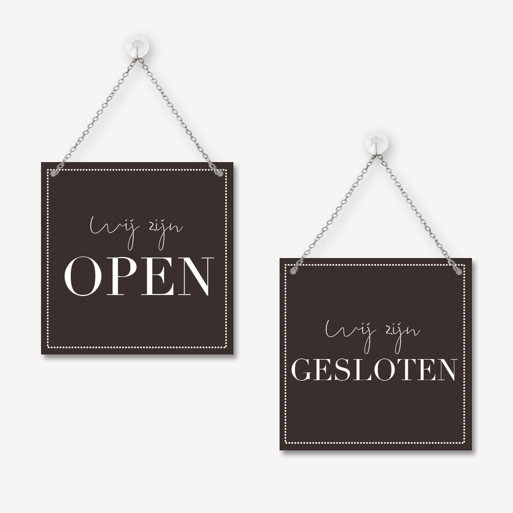 Open/gesloten bordje Elegant