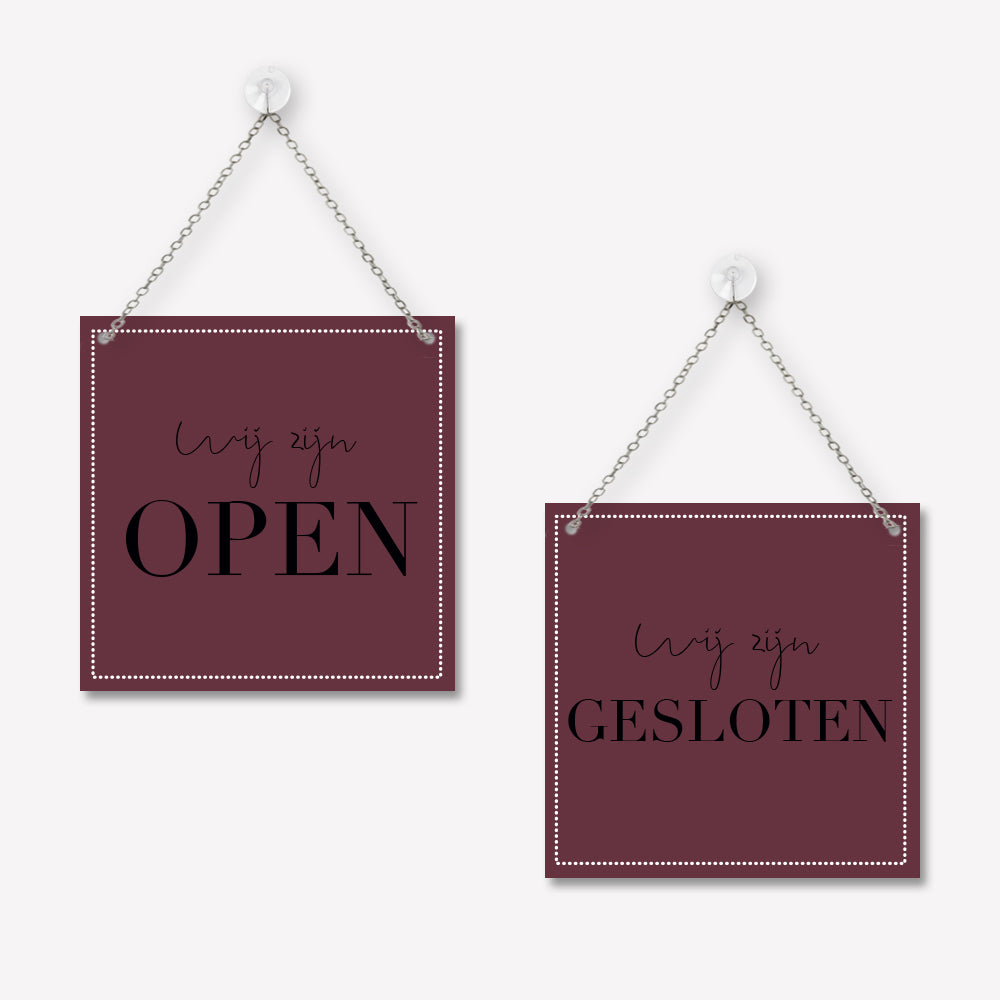 Open/gesloten bordje Elegant