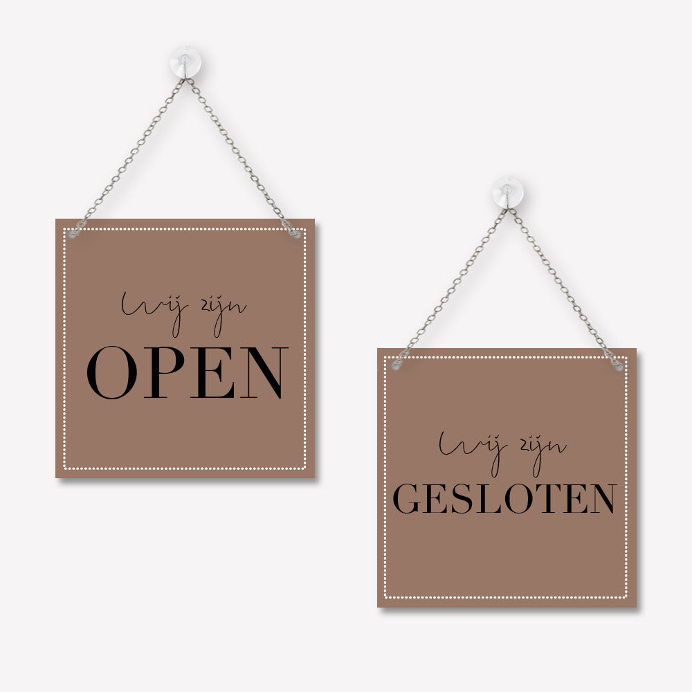 Open/gesloten bordje Elegant