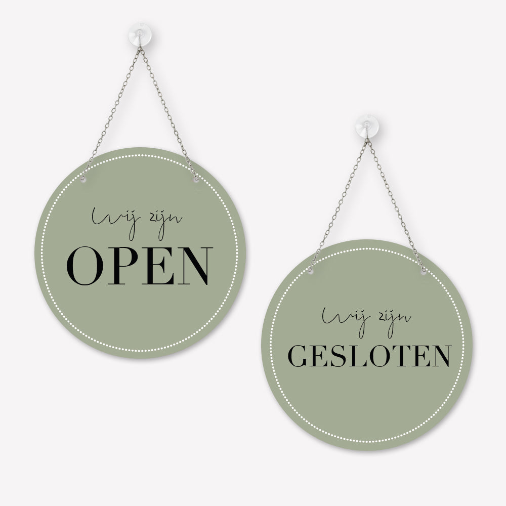Open/gesloten bordje Elegant