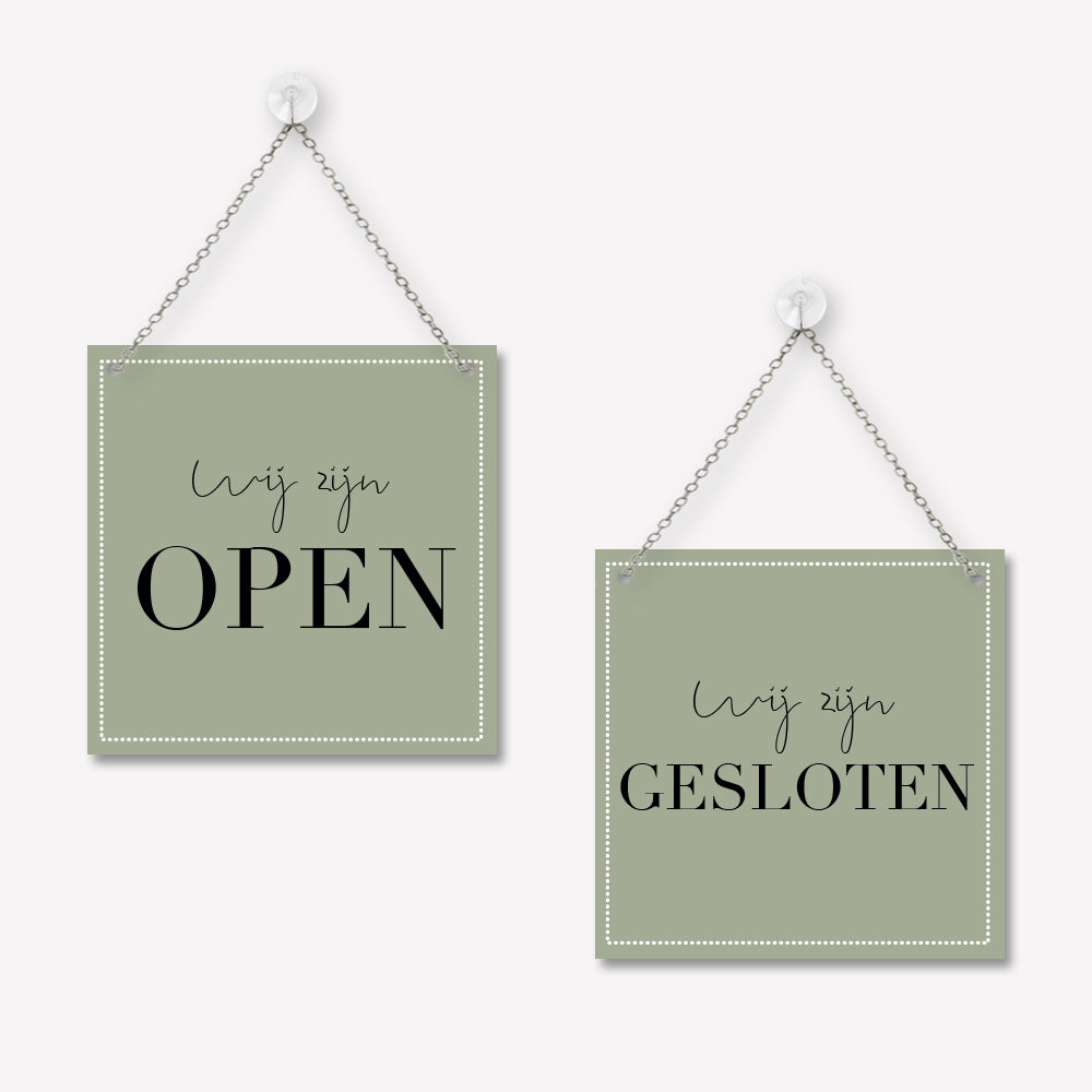 Open/gesloten bordje Elegant