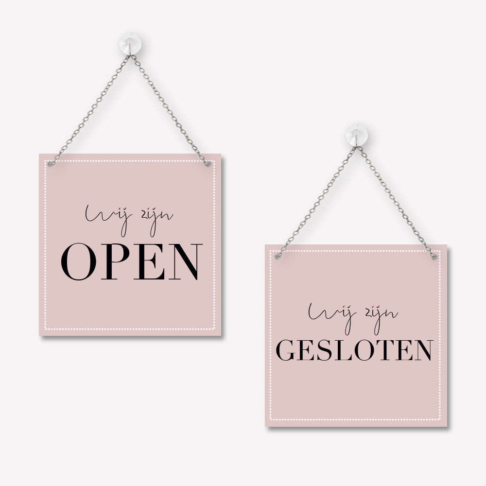 Open/gesloten bordje Elegant