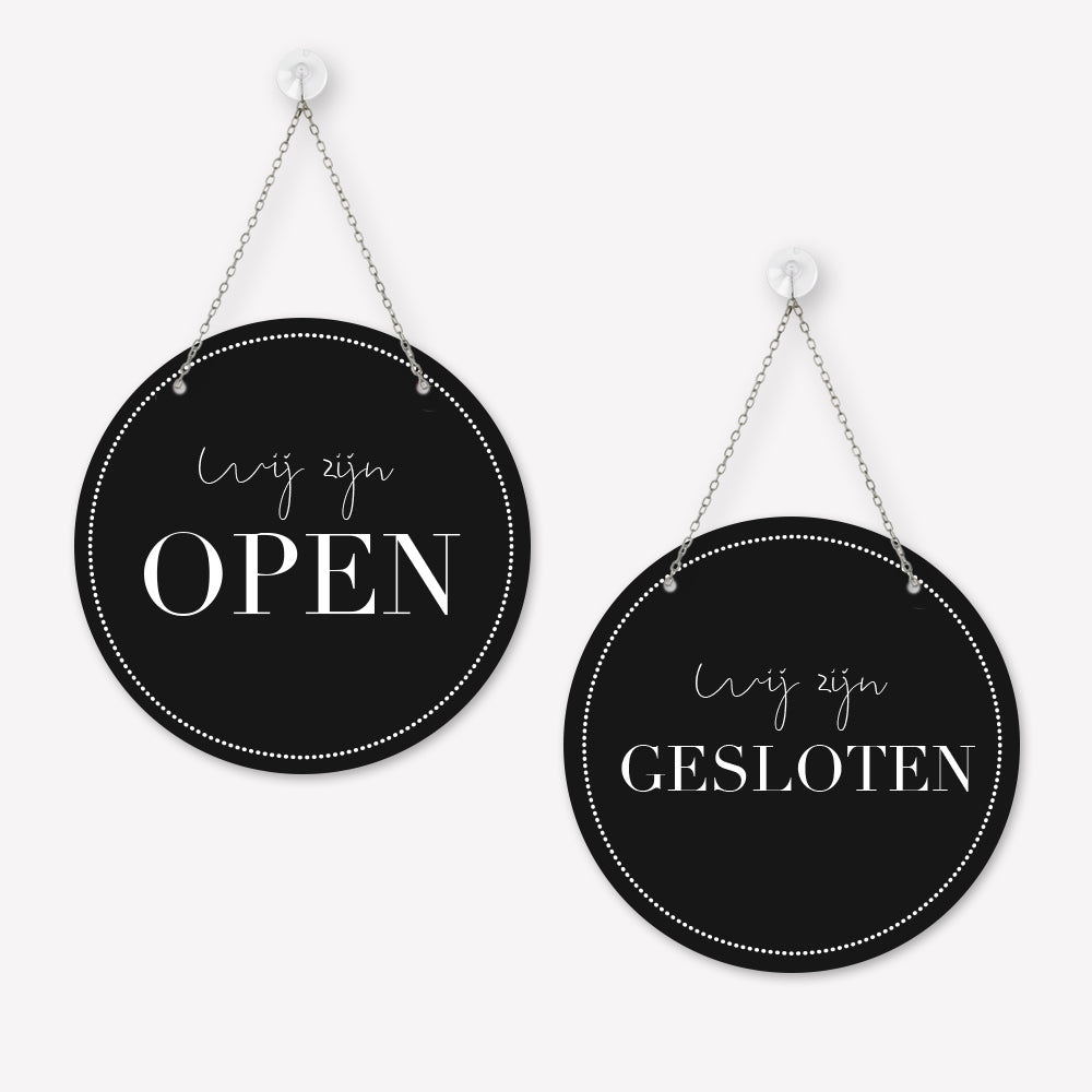 Open/gesloten bordje Elegant
