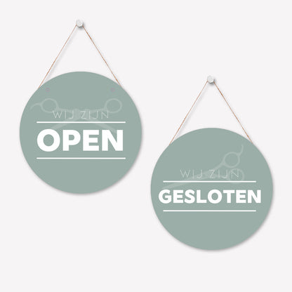 Open/gesloten bordje R Modern Blauw